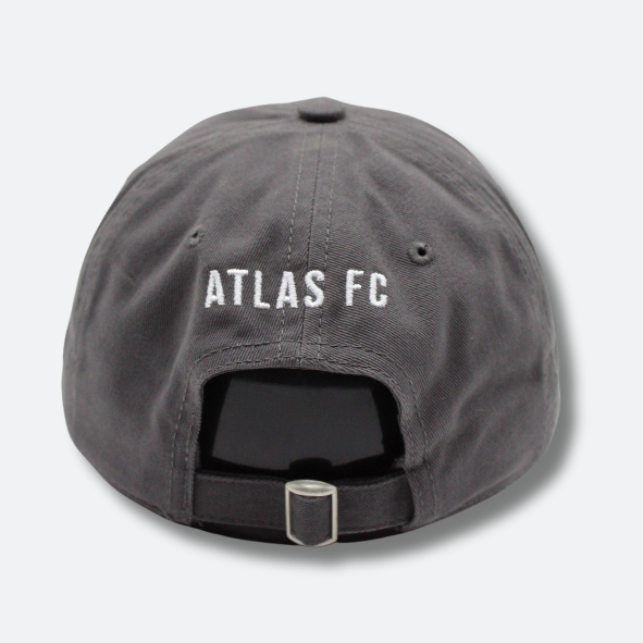 GORRA ATLAS FC EN COLOR GRIS CON ESCUDO BORDADO 2D