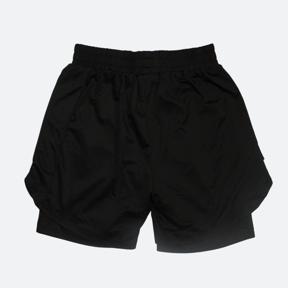 SHORT SPORT CON LICRA INTEGRADA ALL BLACK