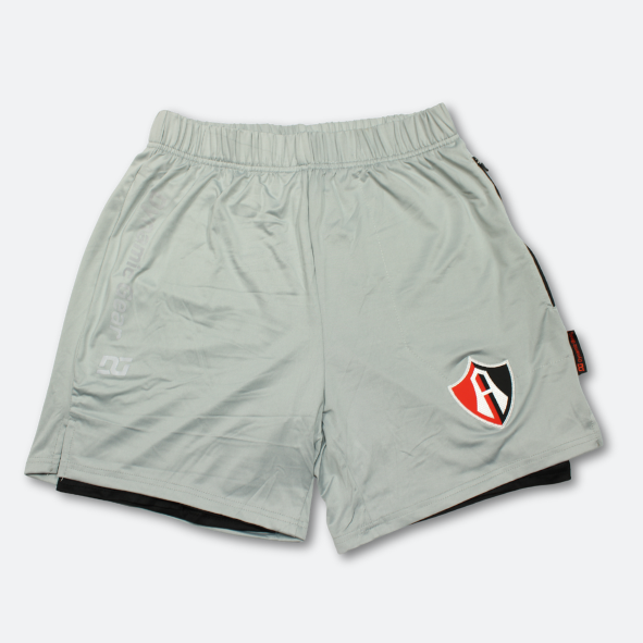 SHORT SPORT EN COLOR GRIS CON LICRA INTEGRADA