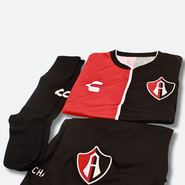 KIT OFICIAL DE ACADEMIAS DE FUTBOL ATLAS FC PARA NIÑO LOCAL