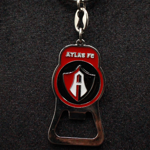 LLAVERO ATLAS FC ESCUDO CON DESTAPADOR - Rojinegros