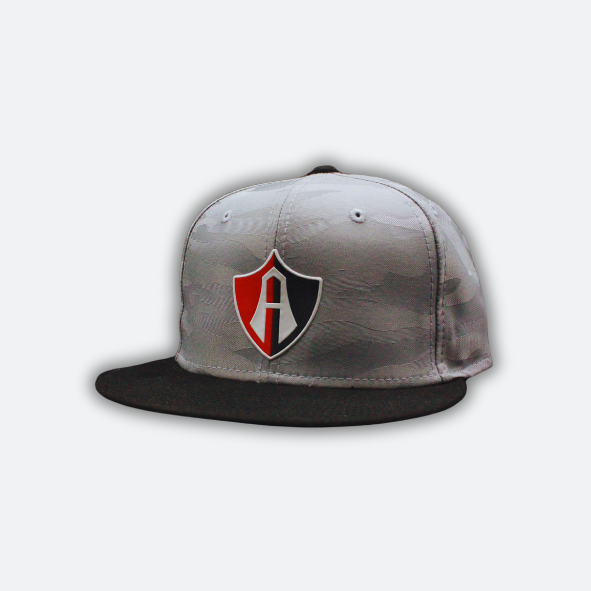 GORRA FLAT ESCUDO ATLAS FC CAMUFLAJE GRIS