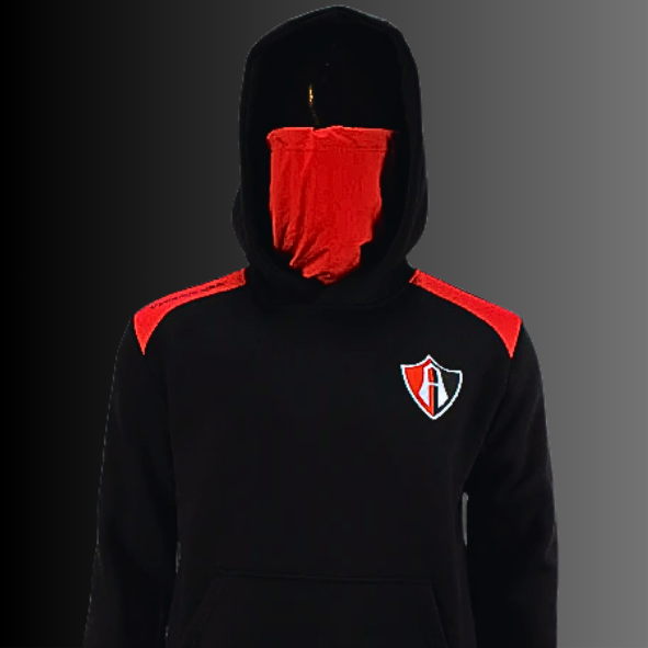SUDADERA PASAMONTAÑAS ROJINEGRA ATLAS FC
