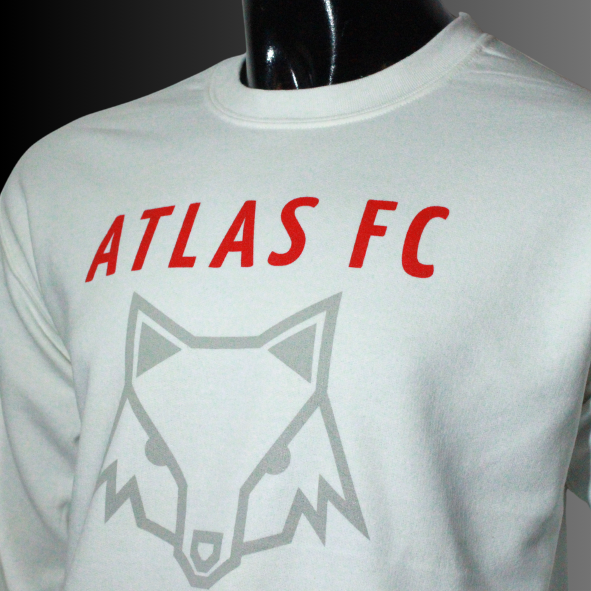 CREWNECK ATLAS FC ZORRO CLASICO GRAY OVER WHITE