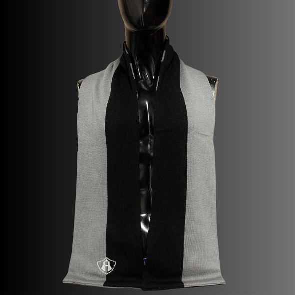 BUFANDA 2 TONOS BLACK OVER GRAY ATLAS FC