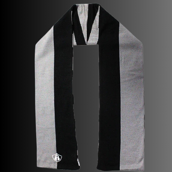 BUFANDA 2 TONOS BLACK OVER GRAY ATLAS FC