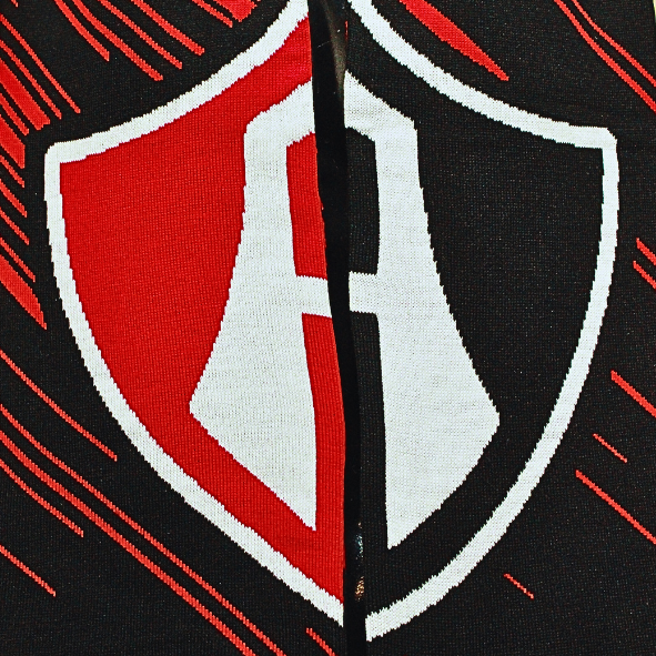 BUFANDA TRADICIONAL ESCUDO ATLAS FC ROJINEGRA