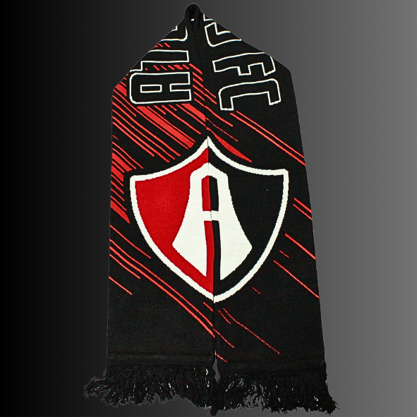 BUFANDA TRADICIONAL ESCUDO ATLAS FC ROJINEGRA