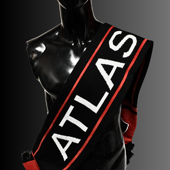 BUFANDA ATLAS FC EN COLOR NEGRO
