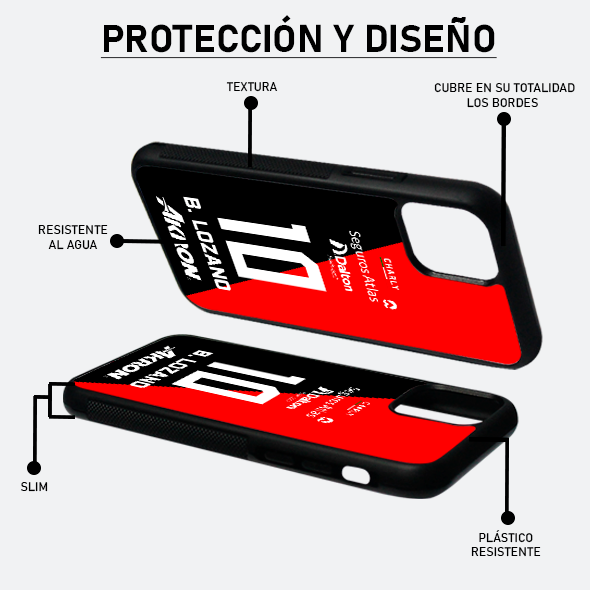FUNDA PARA CELULAR ESTILO JERSEY LOCAL DORSAL 23-24 (PERSONALIZABLE)