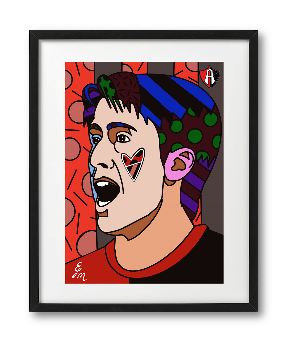 CUADRO ESTILO POP ART JUGADORES ATLAS FC