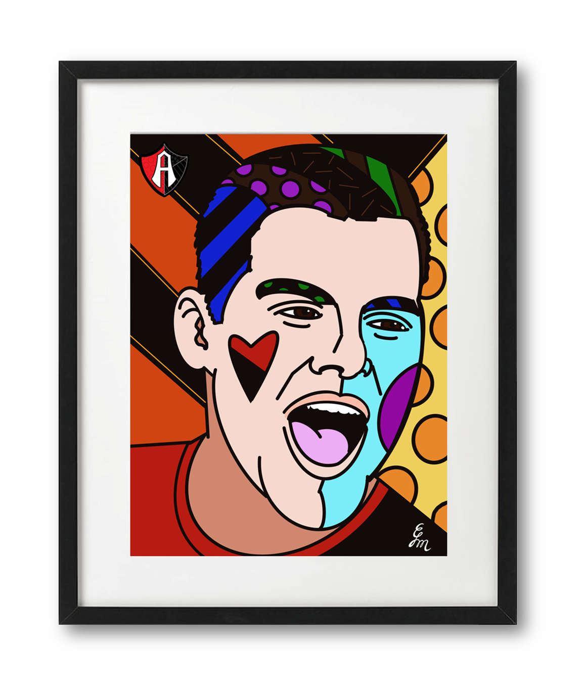 CUADRO ESTILO POP ART JUGADORES ATLAS FC