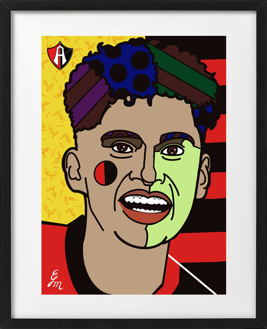 CUADRO ESTILO POP ART JUGADORES ATLAS FC