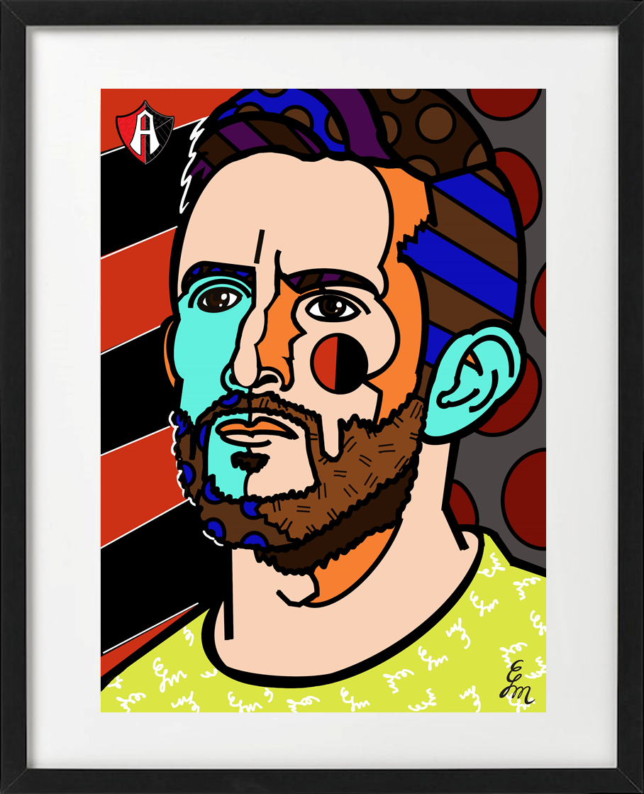 CUADRO ESTILO POP ART JUGADORES ATLAS FC