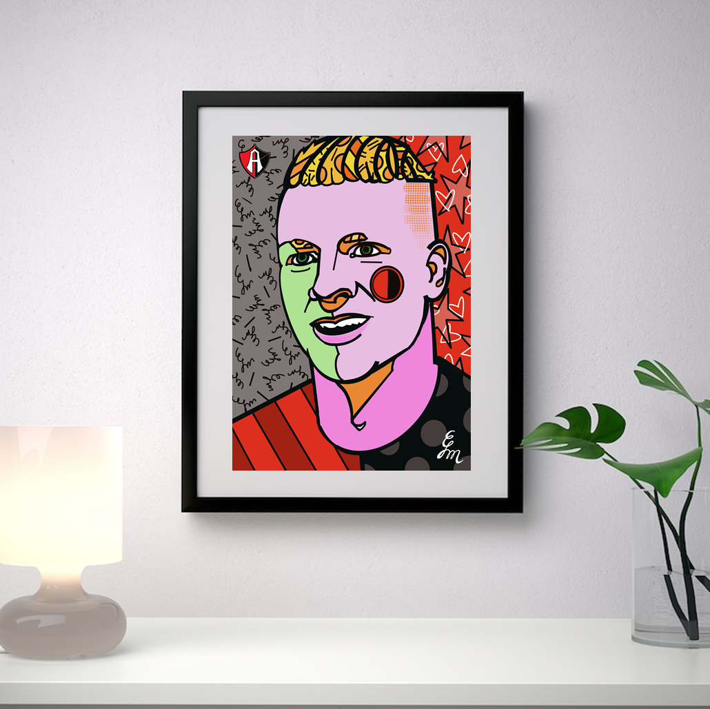 CUADRO ESTILO POP ART JUGADORES ATLAS FC