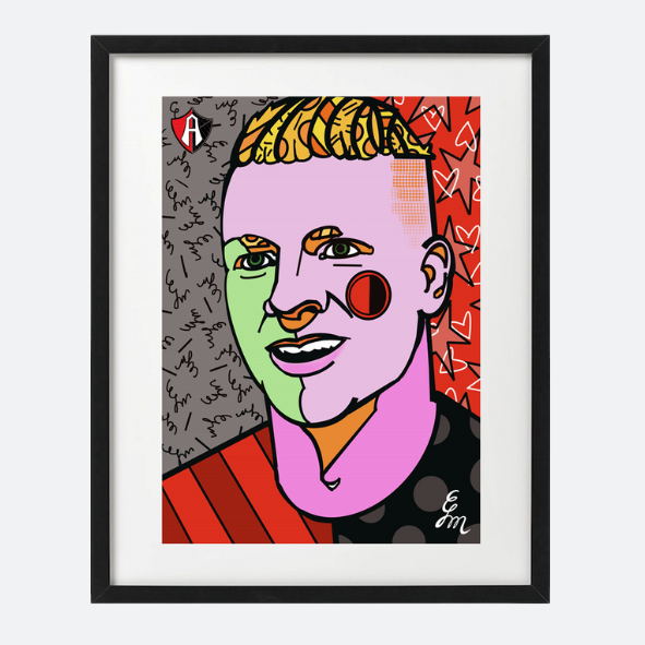 CUADRO ESTILO POP ART JUGADORES ATLAS FC