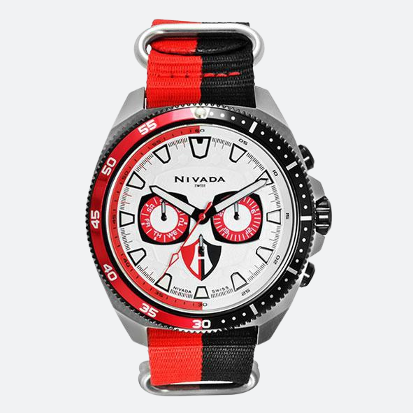 RELOJ NIVADA COLECCIÓN ATLAS FC BICOLOR ROJINEGRO