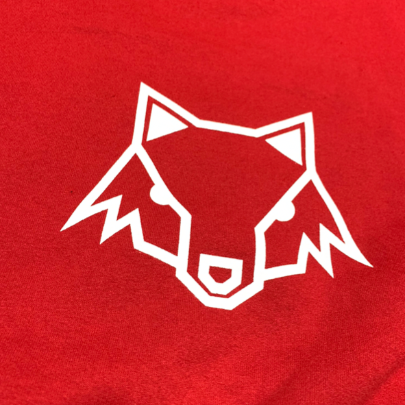 HOODIE ROJA CON CAPUCHA ZORROS