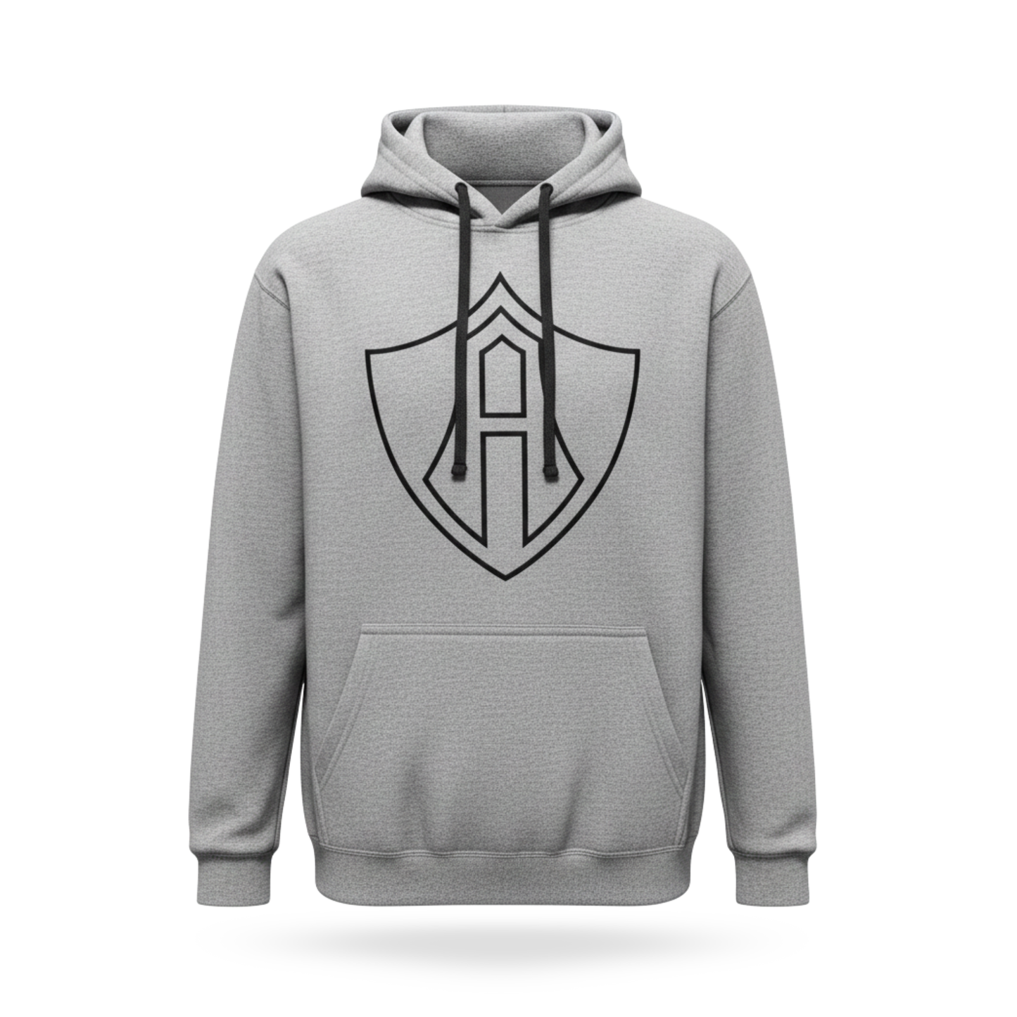 SUDADERA CERRADA ATLAS FC ESCUDO GRAY