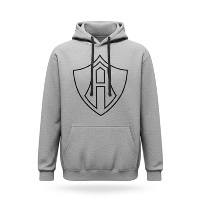 SUDADERA CERRADA ATLAS FC ESCUDO GRAY