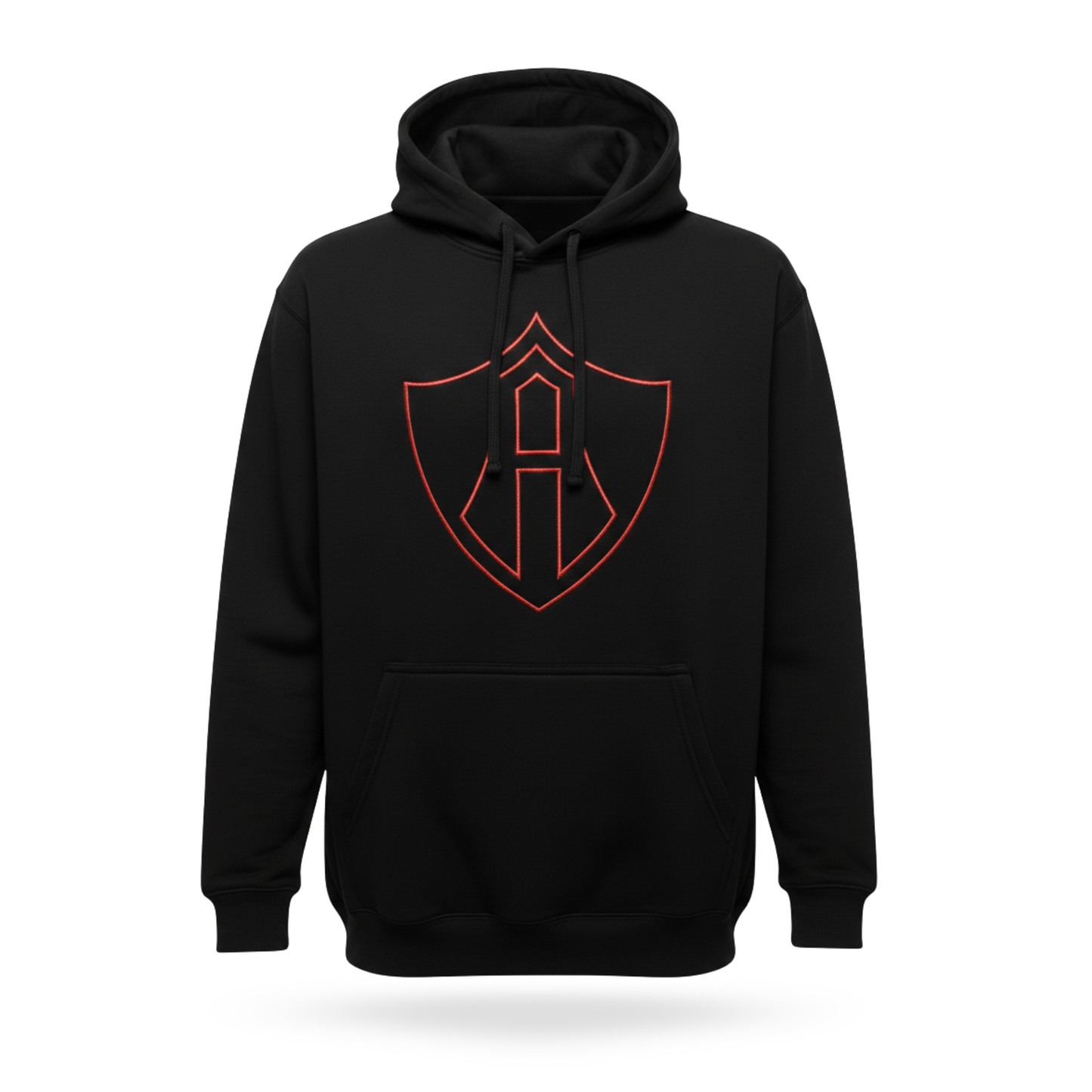 SUDADERA CERRADA ATLAS FC ESCUDO BLACK