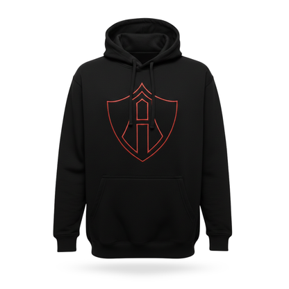 SUDADERA CERRADA ATLAS FC ESCUDO BLACK
