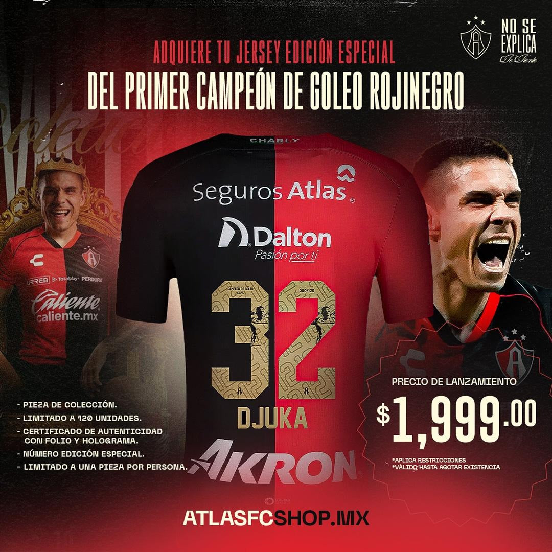 JERSEY LOCAL EDICIÓN ESPECIAL DJUKA CAMPEÓN DE GOLEO CL25