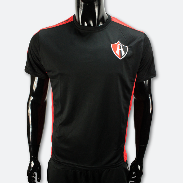 PLAYERA SPORT BLACK AND RED ATLAS FC