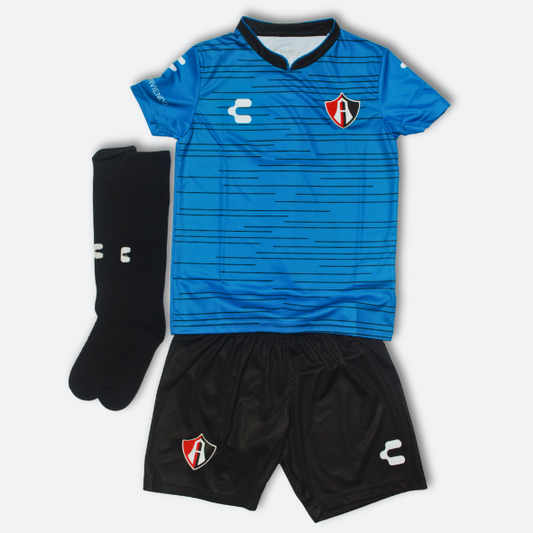 KIT OFICIAL DE ACADEMIAS DE FUTBOL ATLAS FC PARA NIÑO PORTERO