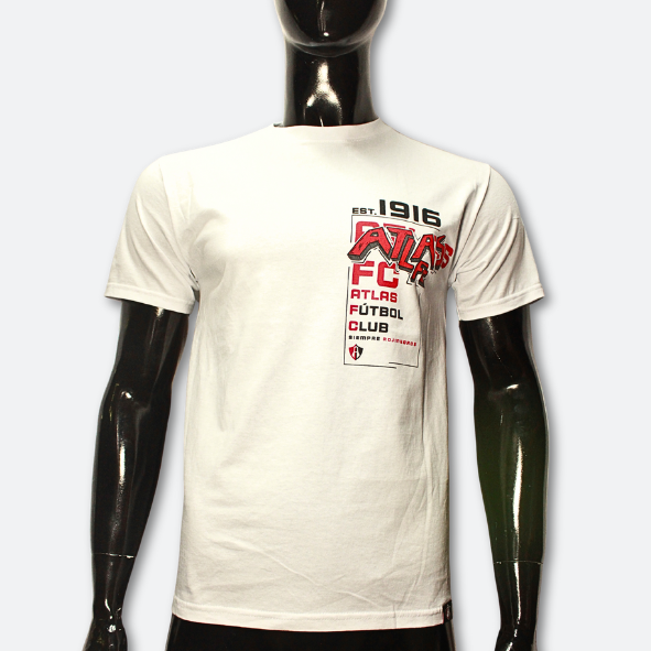 PLAYERA OFICIAL 1916 ATLAS FC EN COLOR BLANCO