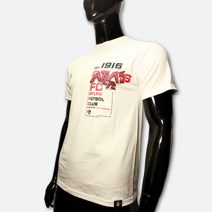 PLAYERA OFICIAL 1916 ATLAS FC EN COLOR BLANCO