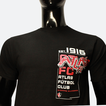 PLAYERA OFICIAL 1916 ATLAS FC EN COLOR NEGRO