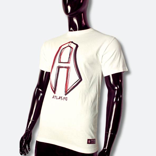 PLAYERA ATLAS FC EDICION LOGO VECTOR Rojinegros
