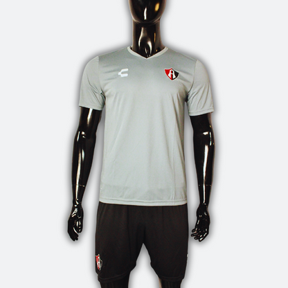 KIT OFICIAL DE ACADEMIAS DE FUTBOL ATLAS FC PARA ADULTO ALTERNO GRIS