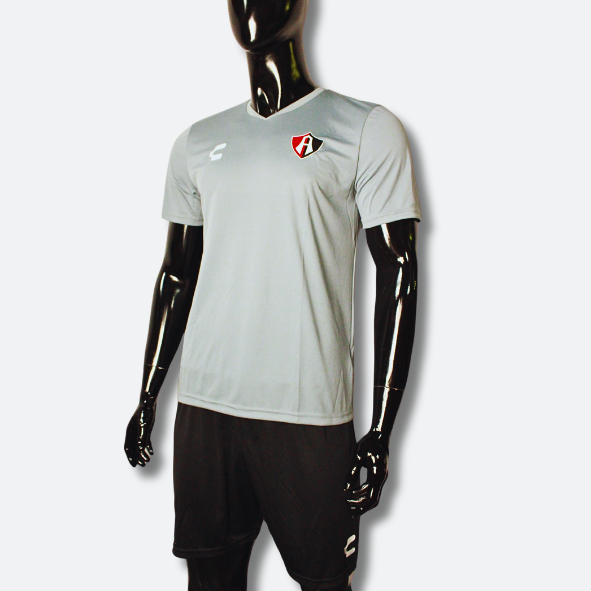 KIT OFICIAL DE ACADEMIAS DE FUTBOL ATLAS FC PARA ADULTO ALTERNO GRIS