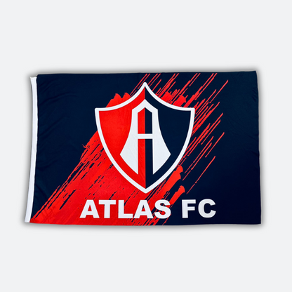 BANDERA ROJINEGRA ATLAS FC ESCUDO