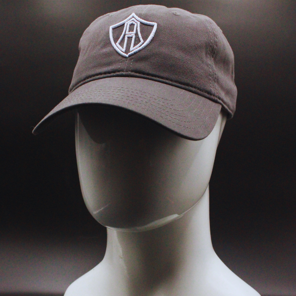 GORRA ATLAS FC EN COLOR GRIS CON ESCUDO BORDADO 2D