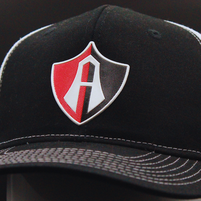 GORRA ATLAS FC EN COLOR NEGRO CON BLANCO