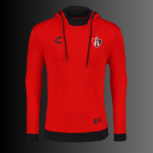 SUDADERA ATLAS FC CHARLY EN COLOR ROJO TEMPORADA 24/25