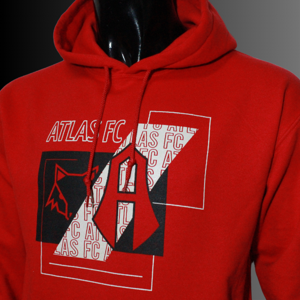 HOODIE ZORRO / ESCUDO CLASICO SQUARES ATLAS FC