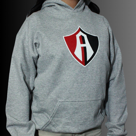 HOODIE INFANTIL ESCUDO ATLAS FC GRAY