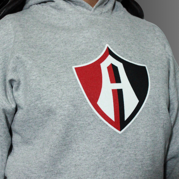 HOODIE INFANTIL ESCUDO ATLAS FC GRAY