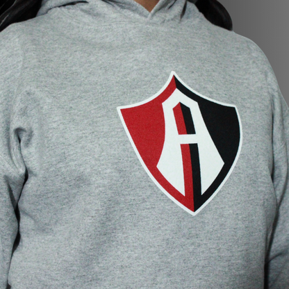 HOODIE INFANTIL ESCUDO ATLAS FC GRAY