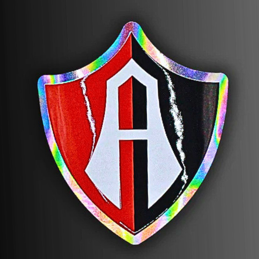 STICKER ESCUDO ATLAS FC EN VINIL HOLOGRÁFICO