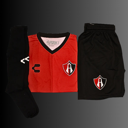 KIT OFICIAL DE ACADEMIAS DE FUTBOL ATLAS FC PARA NIÑO ENTRENAMIENTO