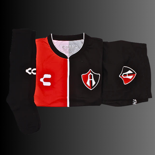 KIT OFICIAL DE ACADEMIAS DE FUTBOL ATLAS FC PARA NIÑO LOCAL