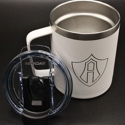 TAZA ATLAS FC ESCUDO OUTLINE WHITE - Rojinegros