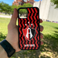 FUNDA PARA CELULAR ESCUDO FONDO ROJINEGRO (PERSONALIZABLE)