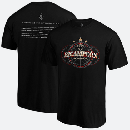 PLAYERA CONMEMORATIVA ATLAS FC  BICAMPEÓN AP21-CL22