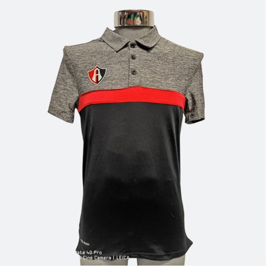 CAMISA TIPO POLO SPORT ATLAS GRIS/ROJINEGRO ADULTO